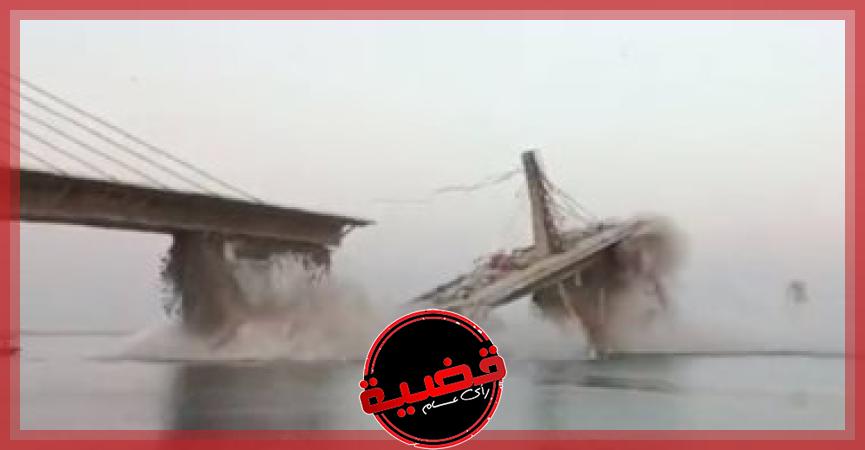 انهيار جسر خرساني اليابان